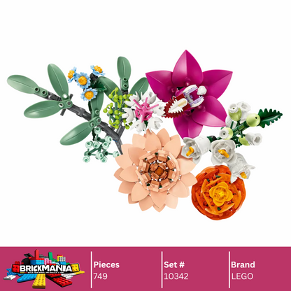 LEGO 10342 Pretty Pink Flower Bouquet | 749 PCS
