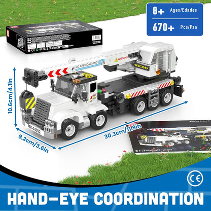 Mould King 24092 Service Crane Truck Building Toy Set | 670 PCS