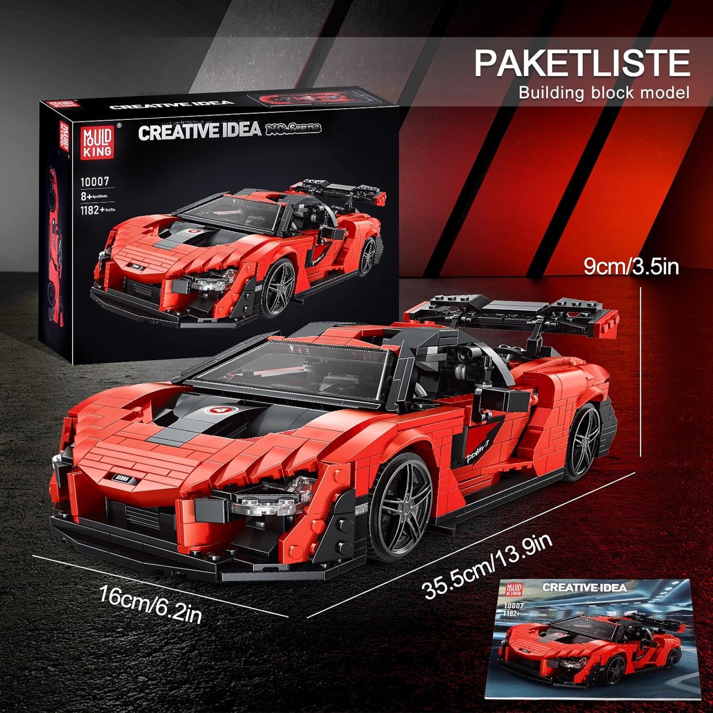 Mould King 10007S Creative Senna GTR Sports Building Toy Set | 1372 PCS