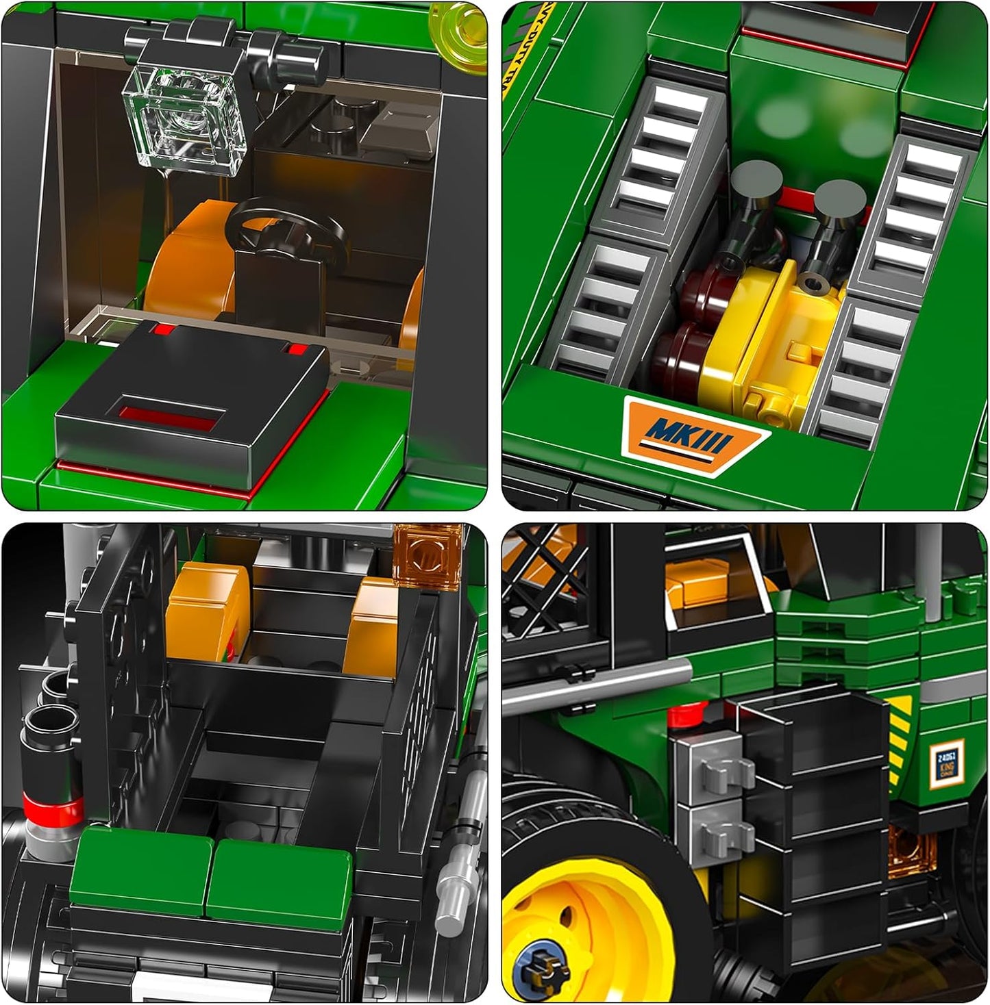 Mould King 24061 Farm Tractor Building Toy Set | 466 Pcs