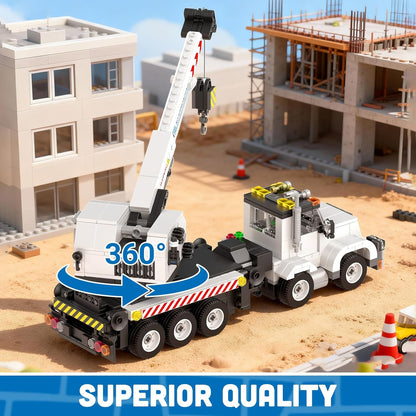 Mould King 24092 Service Crane Truck Building Toy Set | 670 PCS