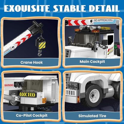 Mould King 24092 Service Crane Truck Building Toy Set | 670 PCS