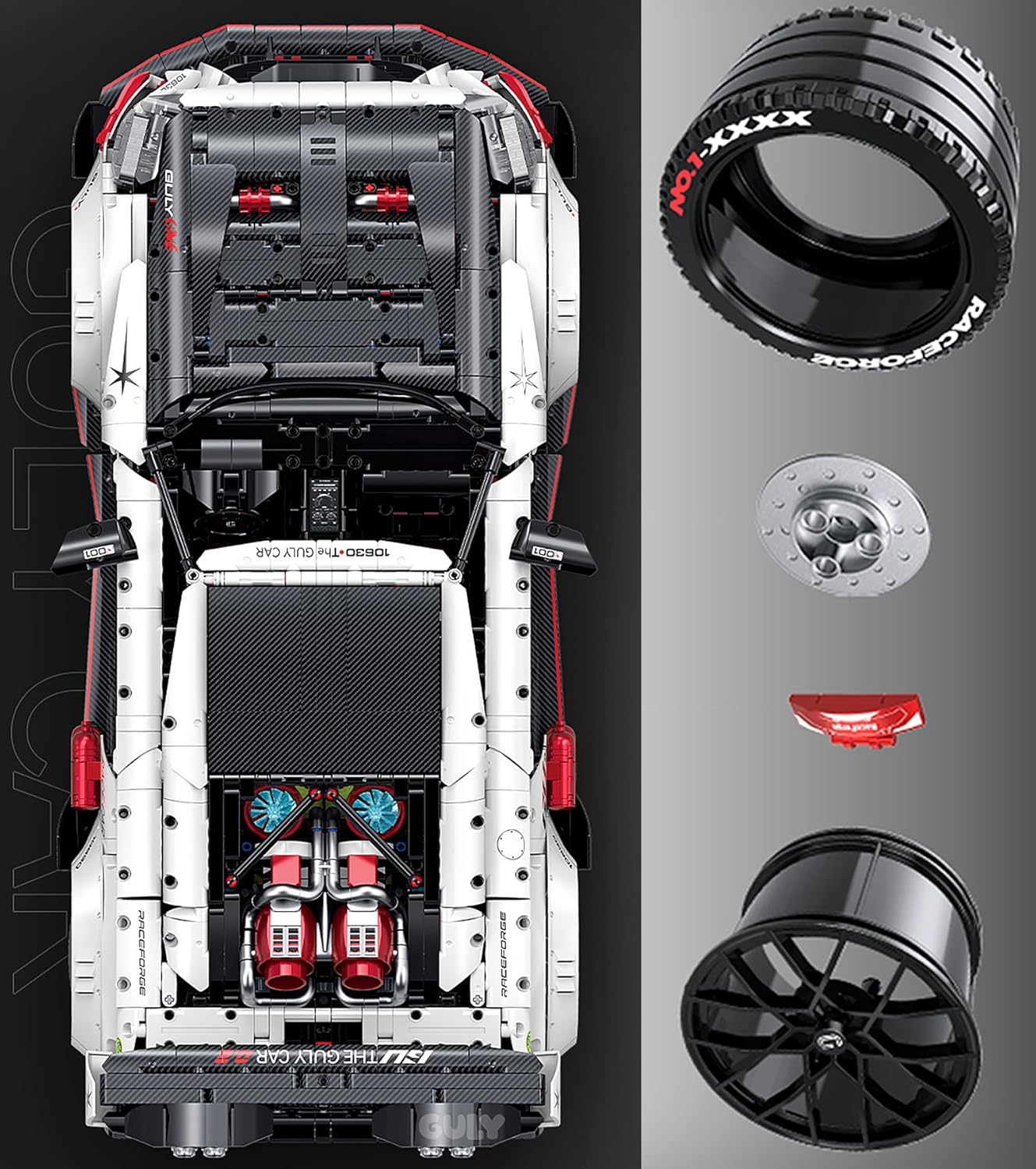 GULY 10630 Nissan GT-R supercar Building Set | 3939 PCS