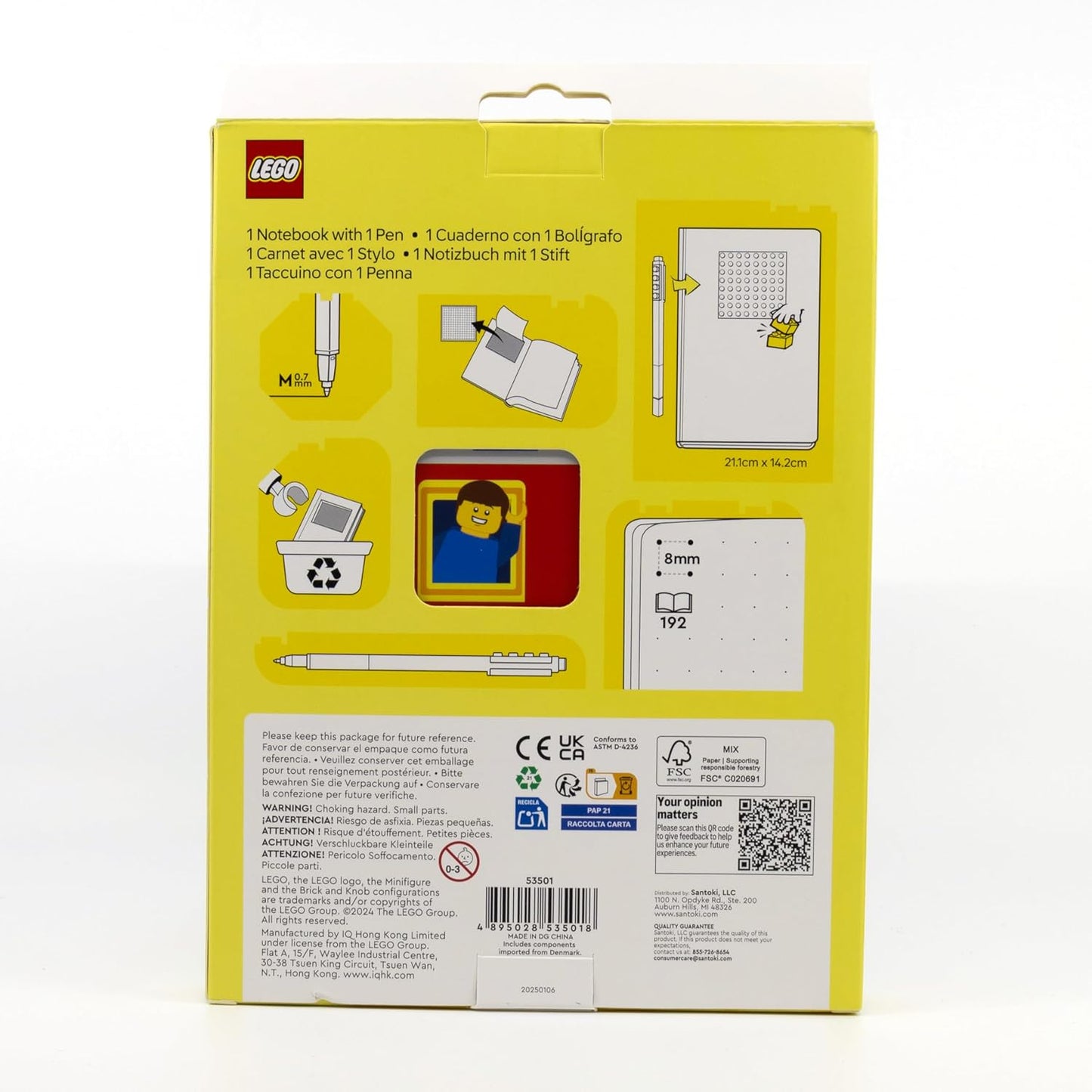 LEGO 53501 Stationery Recycle Notebook and Gel Pen