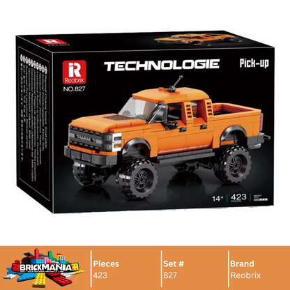 Reobrix 827 Raptor Pickup Truck Building Toy Set | 423 PCS