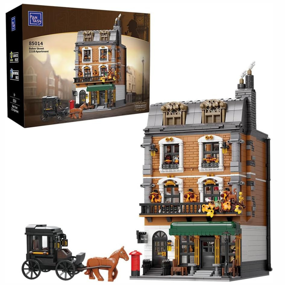 Pantasy 85014 Sherlock Holmes Baker Street 221B Apartment Building Toy Set | 3087 PCS