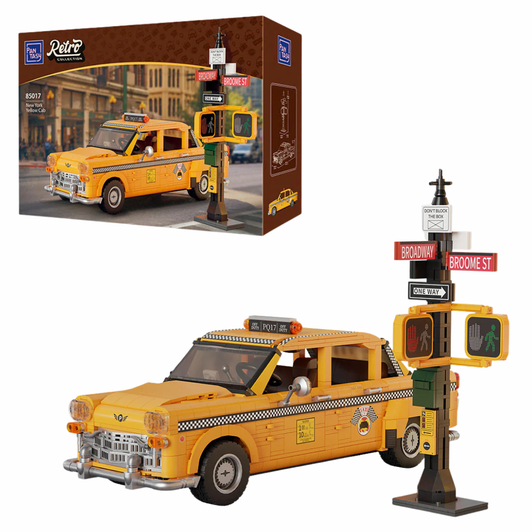 Pantasy 85017 Retro Collection New York Yellow Cab Building Toy Set | 1601 PCS