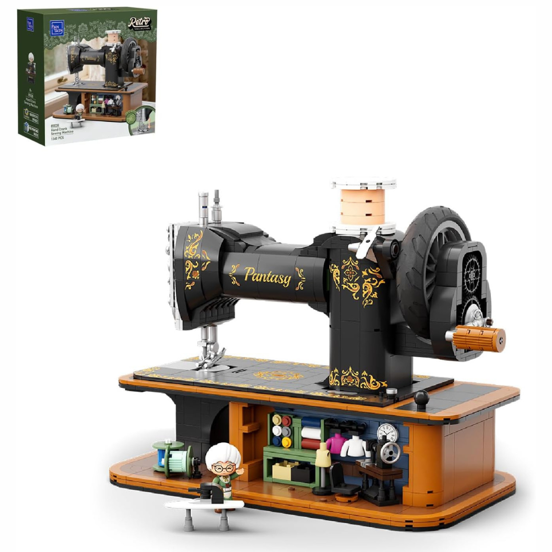 Pantasy 85028 Retro Collection Hand Crank Sewing Building Toy Set | 1360 PCS