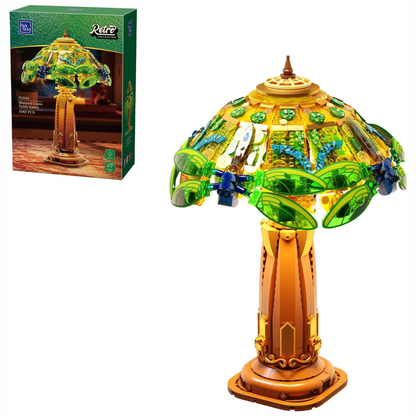 Pantasy 85042 Retro Collection Stained Glass Table Lamp Building Toy Set | 1067 PCS