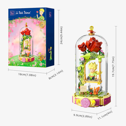 Pantasy 86322 Le Petit Prince Rose Swing Building Toy Set | 234 PCS
