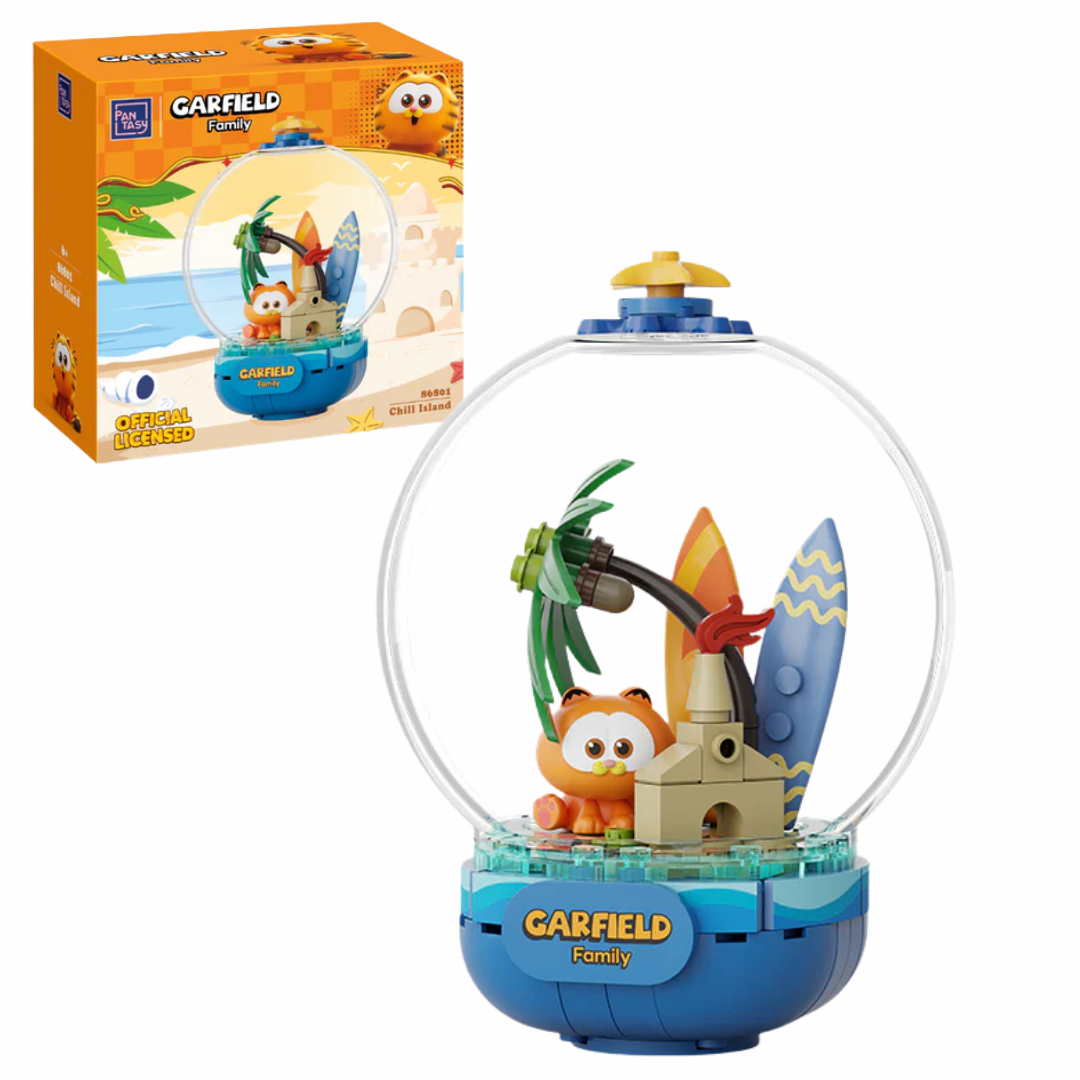 Pantasy 86801 Garfield Crystal Ball Series Chill Island Building Toy Set |99 PCS