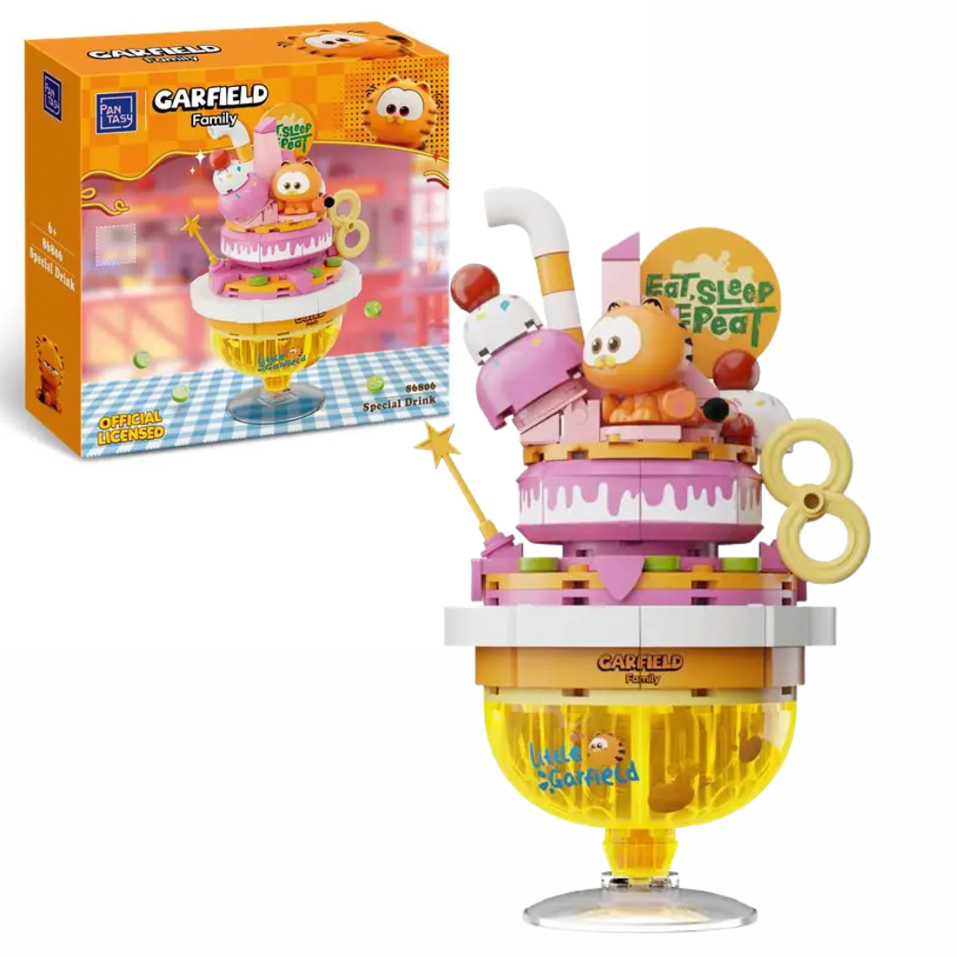 Pantasy 86806 Garfield Foodie Series Special Drink Building Toy Set |300 PCS