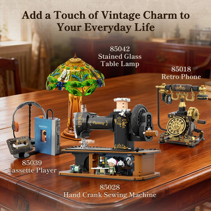 Pantasy 85028 Retro Collection Hand Crank Sewing Building Toy Set | 1360 PCS