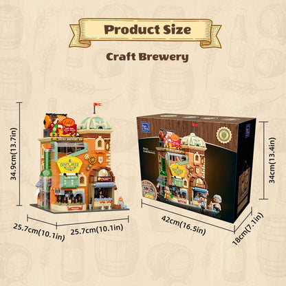 Pantasy 85023 Modular Building Craft Brewery Building Toy Set | 3095 PCS