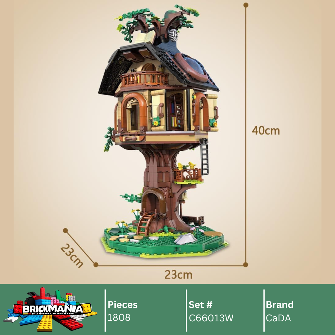 CaDA C66013W Tree House Library Building Toy Set | 1808 PCS