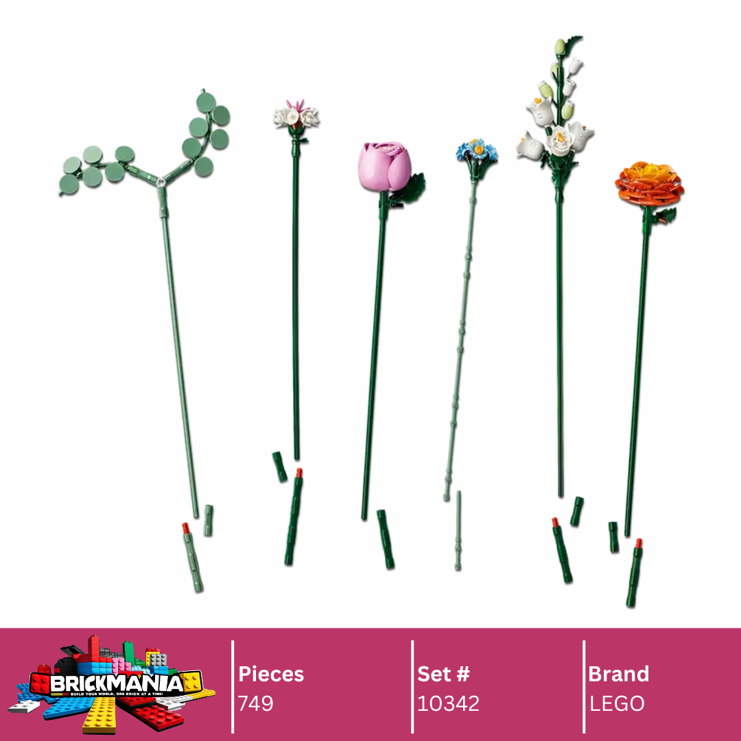 LEGO 10342 Pretty Pink Flower Bouquet | 749 PCS