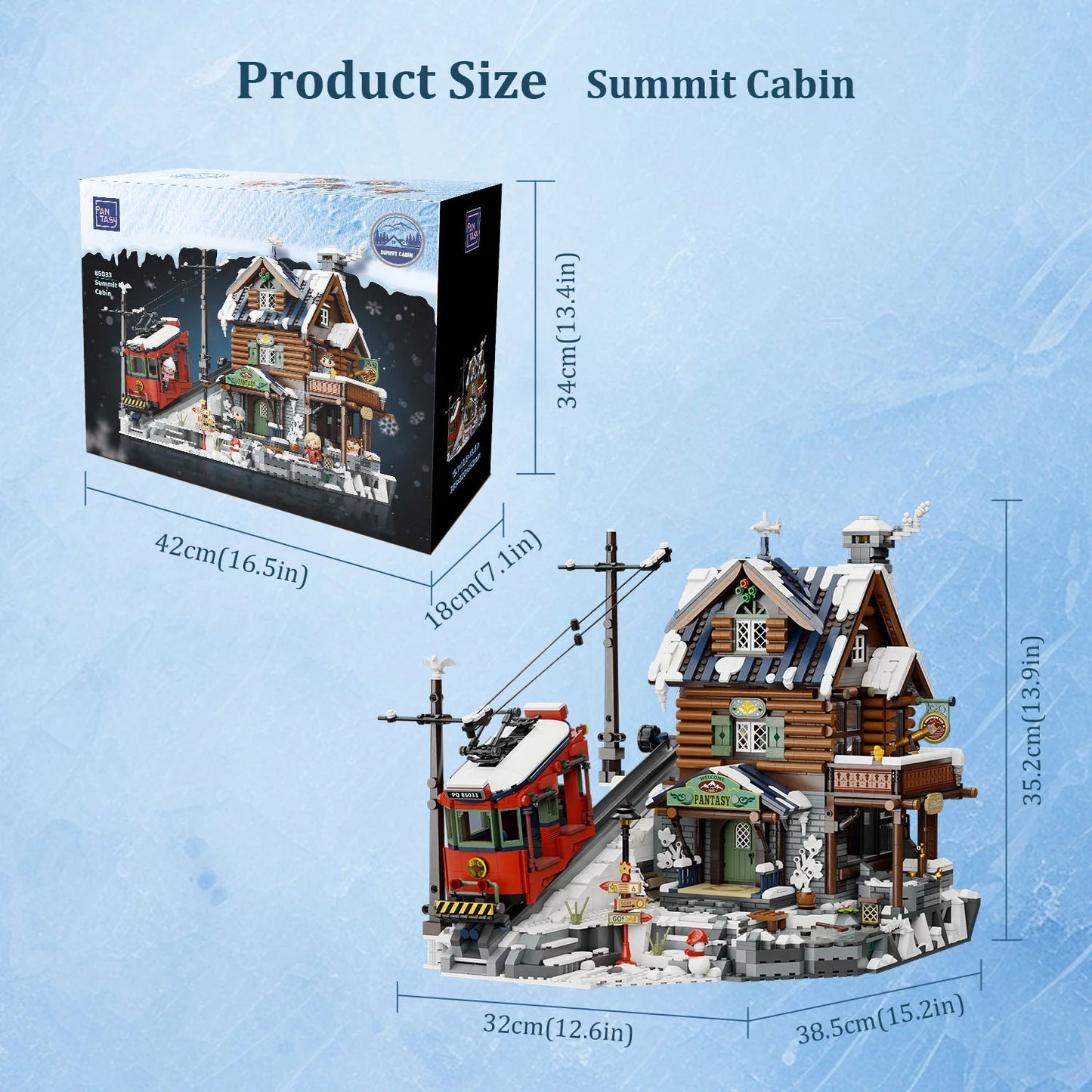 Pantasy 85033 Modular Building Summit Cabin Building Toy Set | 3135 PCS