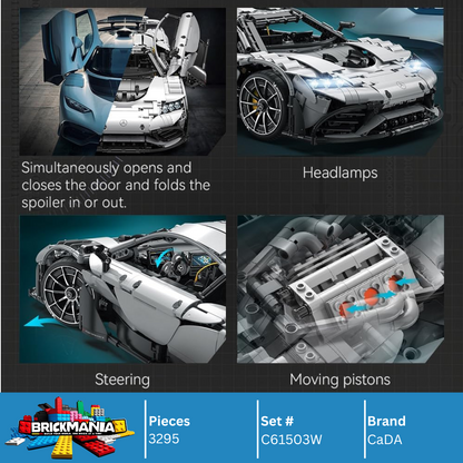 CaDA C61503W Mercedes-AMG ONE Building Toy Set | 3295 PCS