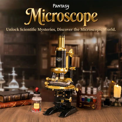 Pantasy 85034 Retro Collection Microscope Building Toy Set | 1107 PCS