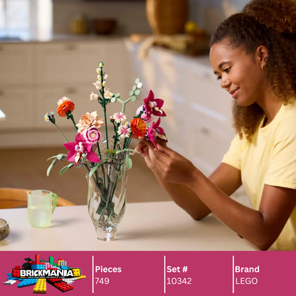 LEGO 10342 Pretty Pink Flower Bouquet | 749 PCS