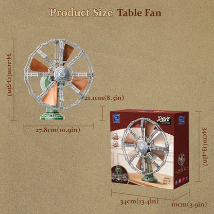 Pantasy 85044 Retro Collection Table Fan Building Toy Set | 950 PCS