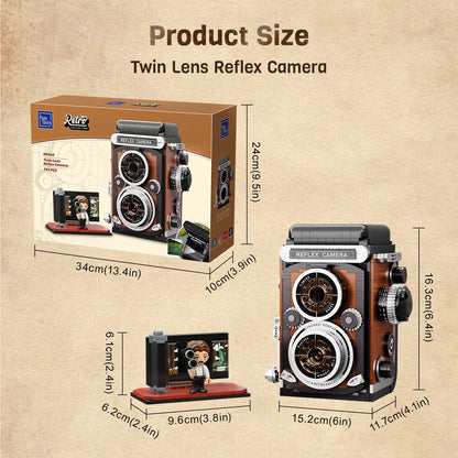 Pantasy 85050 Retro Collection Twin Lens Reflex Camera Building Toy Set | 793 PCS