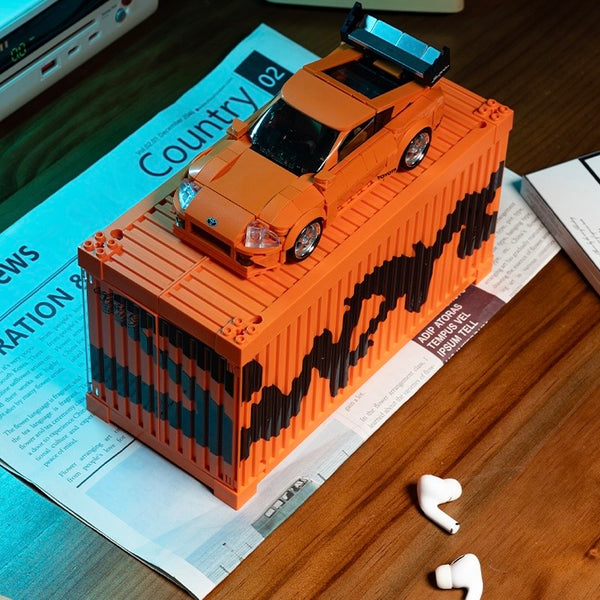 Happy Build PB8815 Toyota™ Supra A80 Building Toy Set | 439 PCS | Buildable Car with Display Container