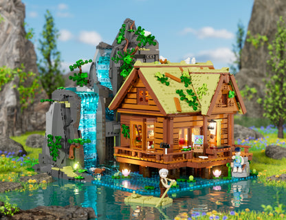 Lumibricks L9083 Waterfall Cabin Building Toy Set | 2539 PCS