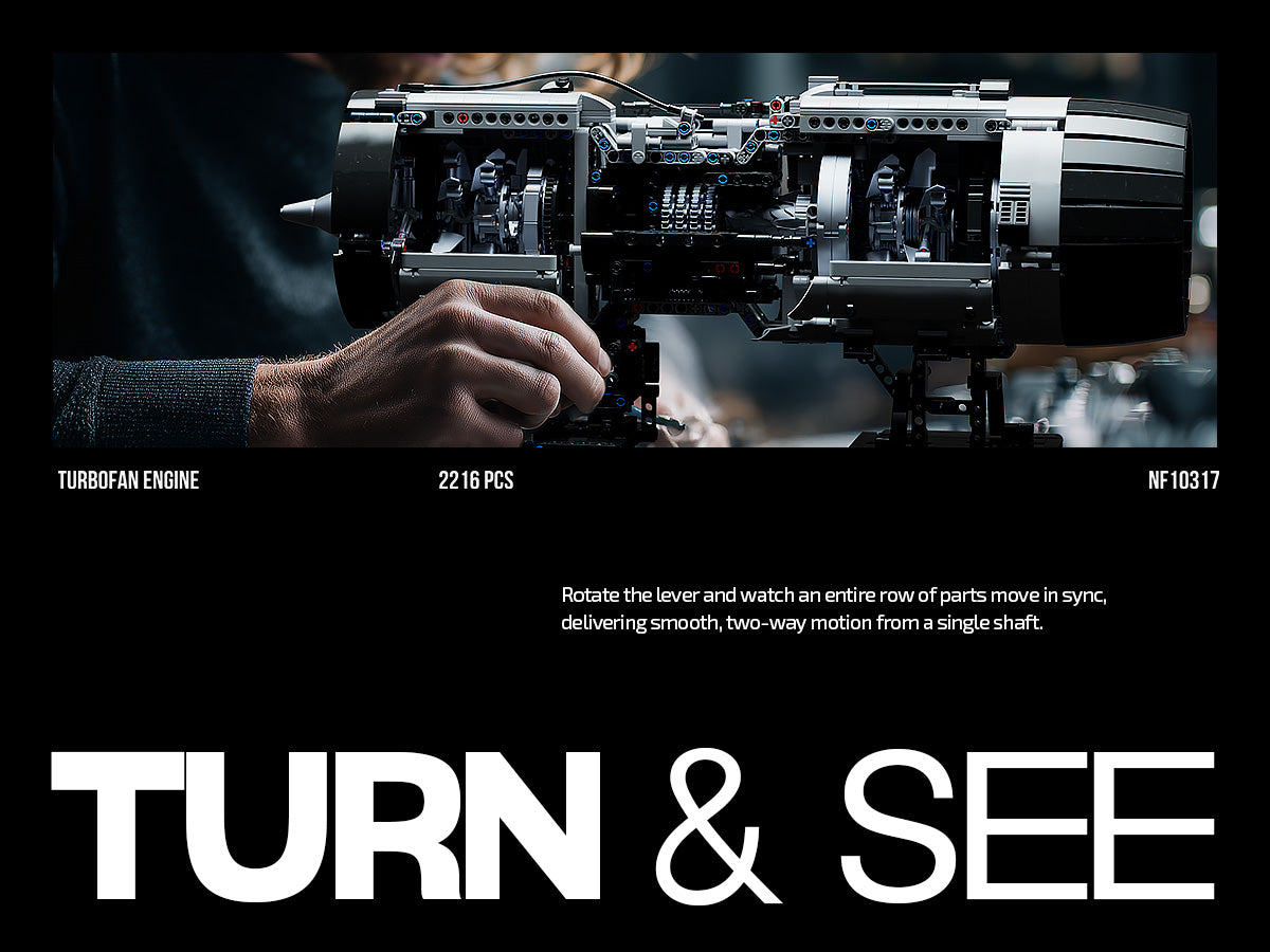 Nifeliz NF10317 Turbofan Engine Building Set | 2216 PCS