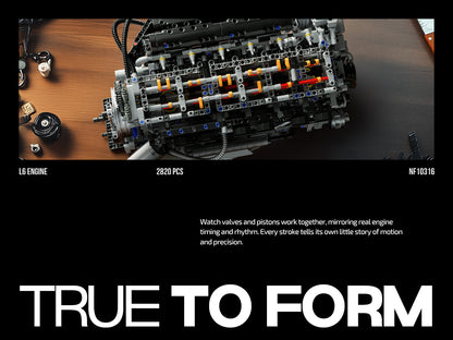 Nifeliz NF10316 L6 Engine Building Set | 2820 PCS
