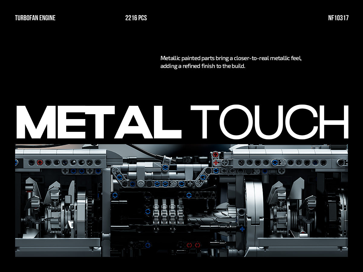 Nifeliz NF10317 Turbofan Engine Building Set | 2216 PCS