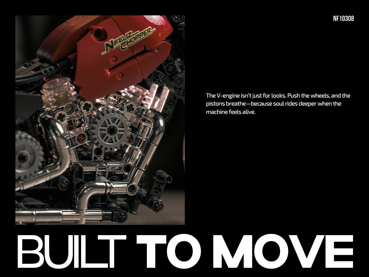 Nifeliz NF10308 Chopper Motorcycle Building Set | 572 PCS