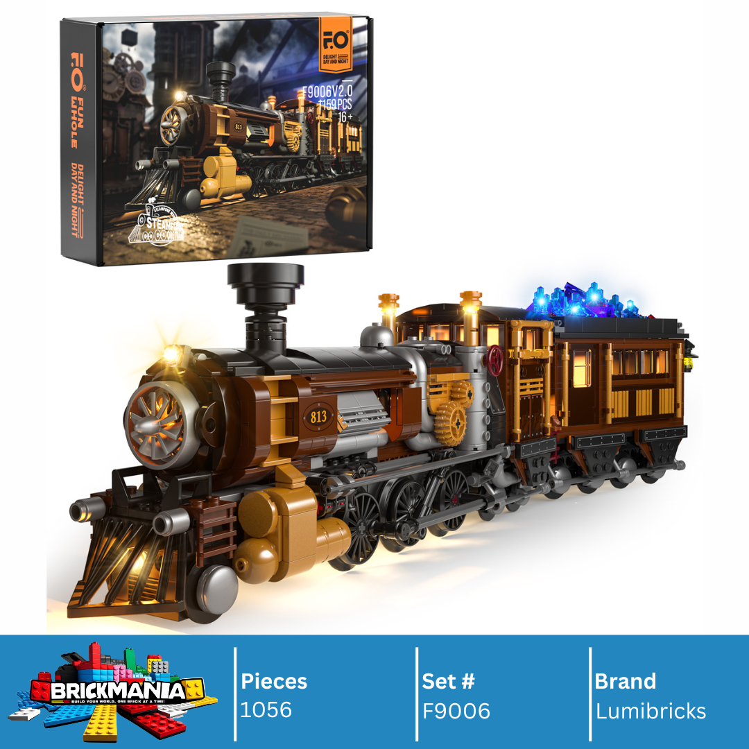 Lumibricks F9006 Steampunk Ore Train Building Toy Set | 1056 PCS