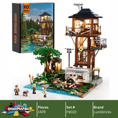 Lumibricks F9022 V2.0  Lookout Campground Building Toy Set | 1429 PCS