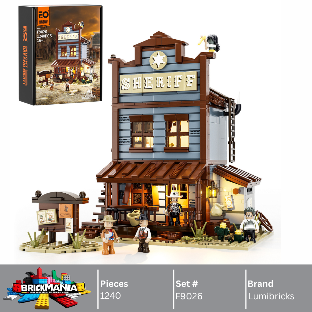 Lumibricks F9026 V2.0 Old West Sheriff's Office Building Toy Set | 1240 PCS