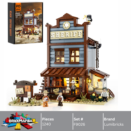 Lumibricks F9026 V2.0 Old West Sheriff's Office Building Toy Set | 1240 PCS