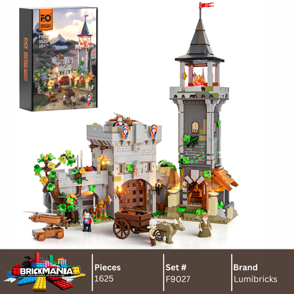 Lumibricks F9027 Medieval Watchtower Building Toy Set | 1625 PCS