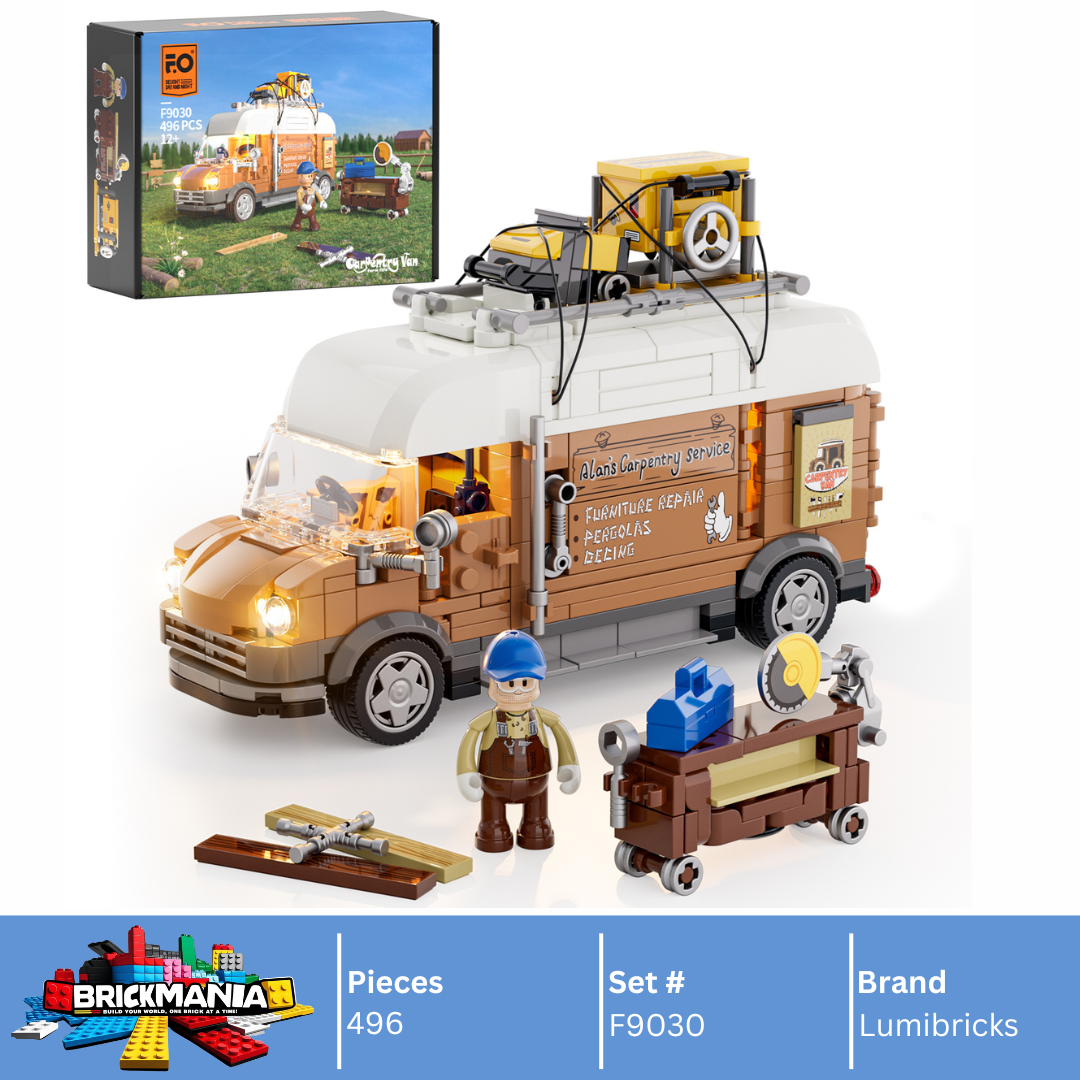 Lumibricks F9030 Carpentry Van Building Toy Set | 496 PCS