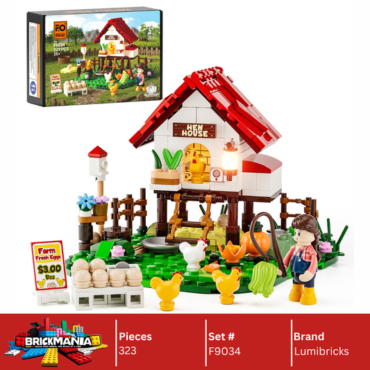 Lumibricks F9034 The Hen House Building Toy Set | 323 PCS