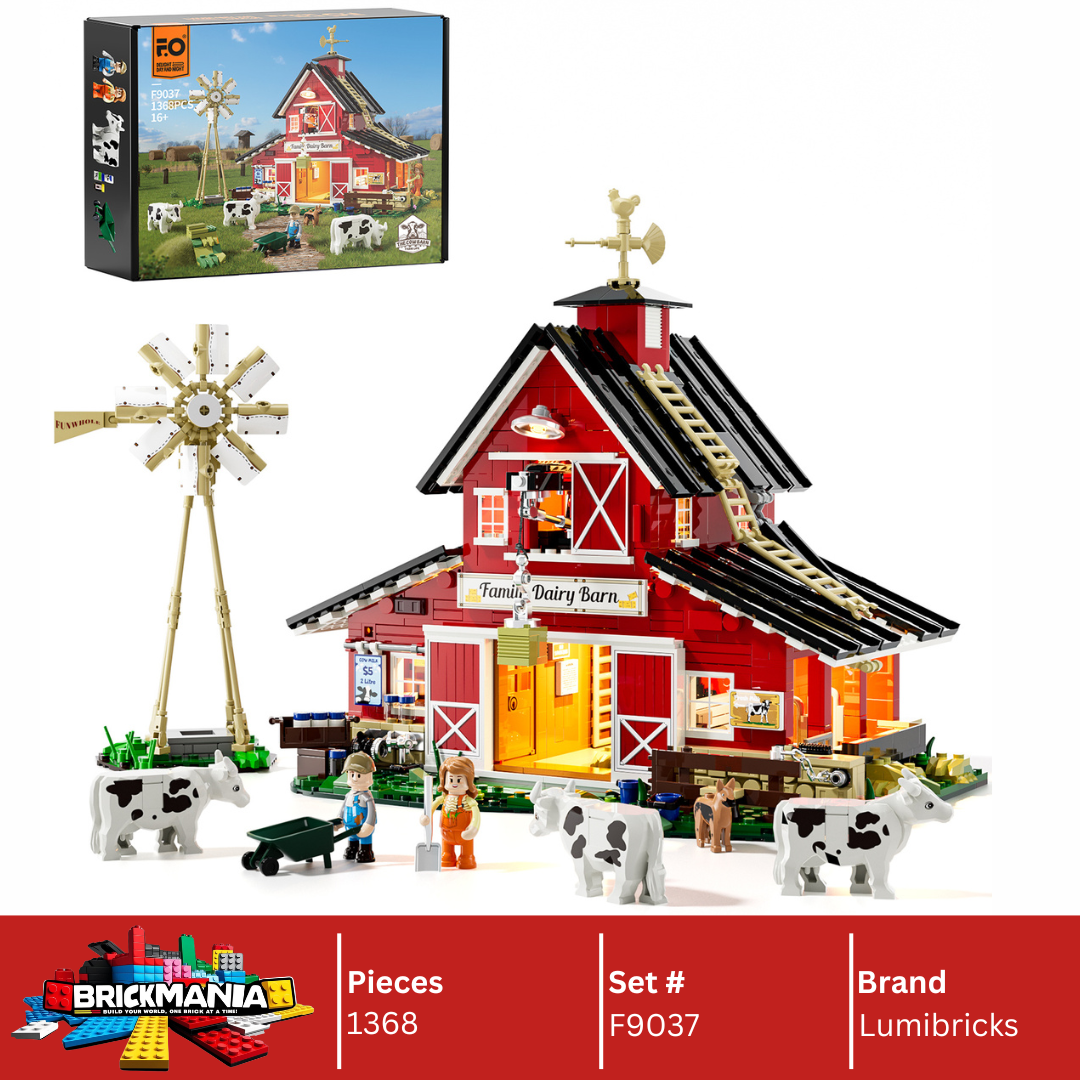 Lumibricks F9037 The Cow Barn Building Toy Set | 1368 PCS