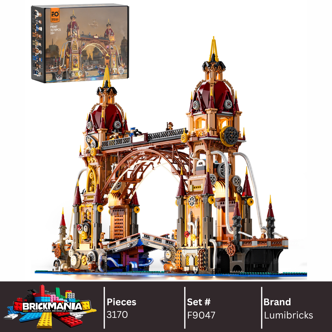 Lumibricks F9047 Steampunk City Bridge Building Toy Set | 3170 PCS