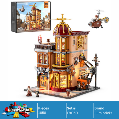 Lumibricks F9050 Steampunk Flying Club Building Toy Set | 1858 PCS