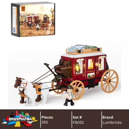 Lumibricks F9052 Western Stagecoach Building Toy Set | 293 PCS