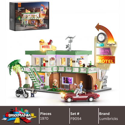 Lumibricks F9054 Twilight Motel Building Toy Set | 1970 PCS