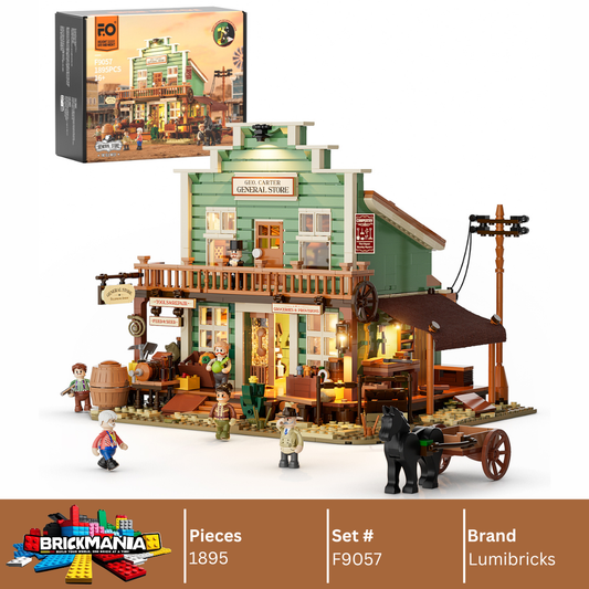 Lumibricks F9057 Old West General Store Building Toy Set | 1895 PCS
