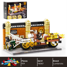 Lumibricks F9067 Steampunk Motorcycle Pursuit Building Toy Set | 424 PCS