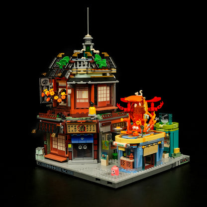 Lumibricks F9073 Japanese Izakaya Building Toy Set | 1980 PCS
