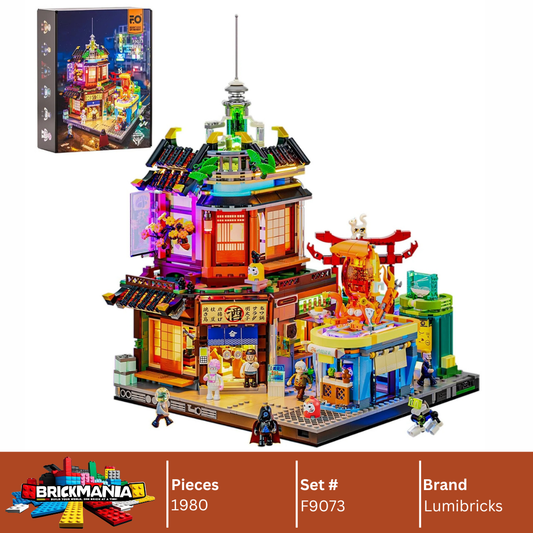 Lumibricks F9073 Japanese Izakaya Building Toy Set | 1980 PCS