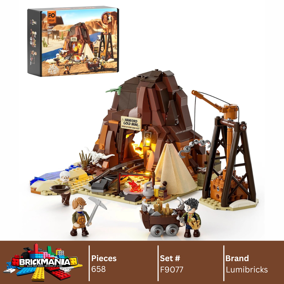 Lumibricks F9077 OLD WEST GOLD MINE Building Toy Set | 658 PCS