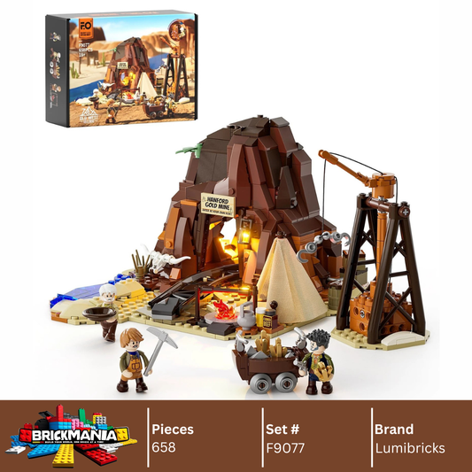 Lumibricks F9077 OLD WEST GOLD MINE Building Toy Set | 658 PCS